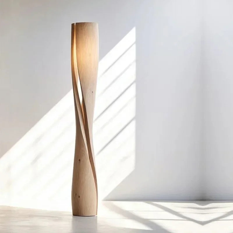 Lampadaire design bois modèle Koënig