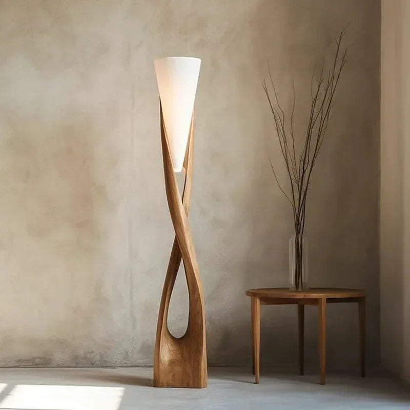 Lampadaire design bois modèle Koënig