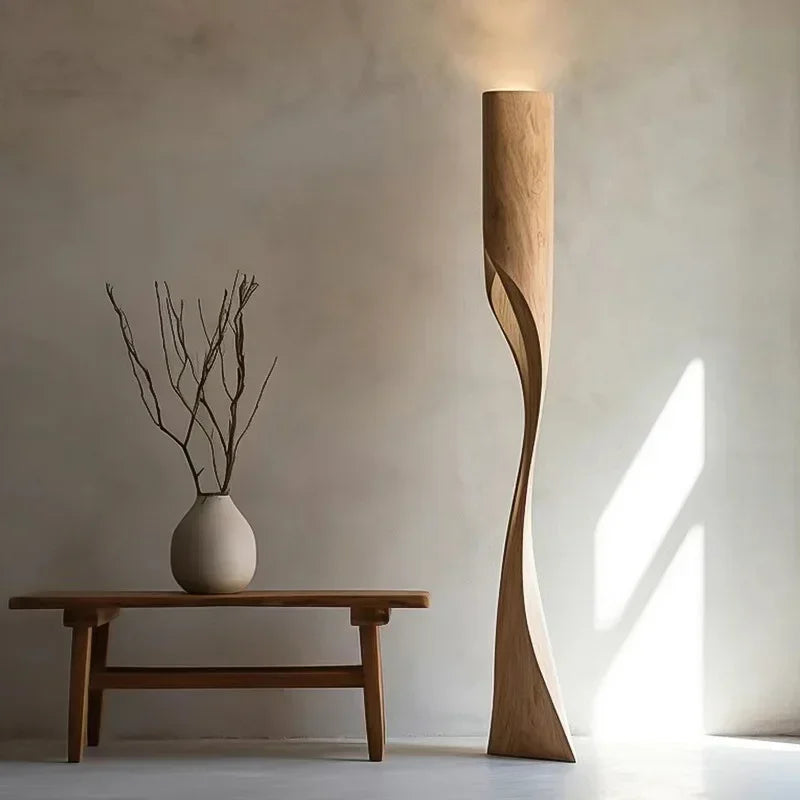 Lampadaire design bois modèle Koënig